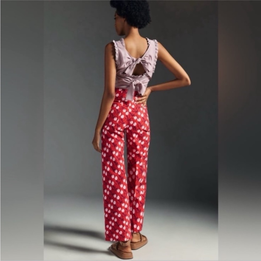 Maeve by Anthropologie The Colette Cherries Wide-Leg Pants - Picture 2 of 6